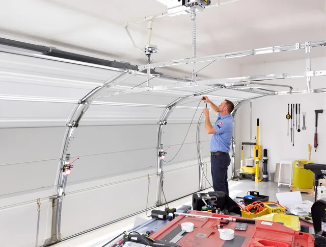 Garage door cable repair service by La Verne Garage Door Repair in La Verne