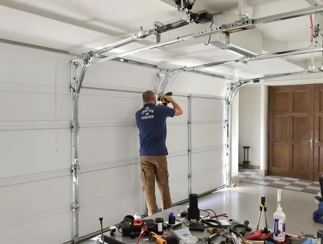 La Verne Garage Door Repair certified technician performing precision garage door repair in La Verne