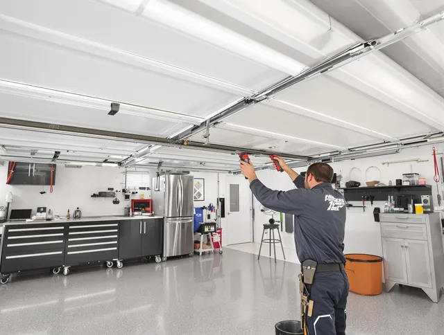Overhead garage door repair service by La Verne Garage Door Repair in La Verne